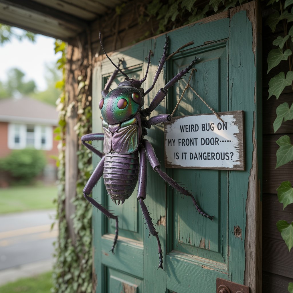 Weird bug on my front door—is it dangerous