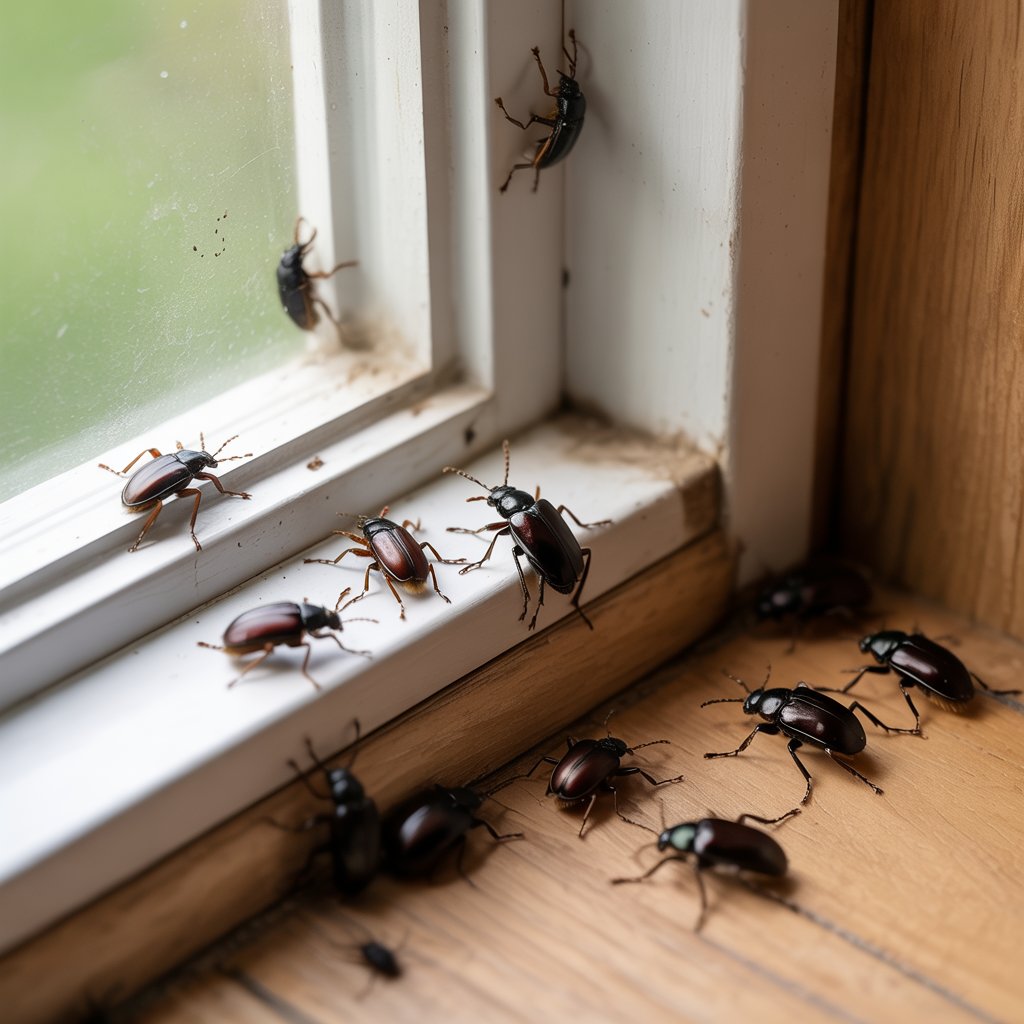 Continually finding black beetles indoors — what’s breaking in